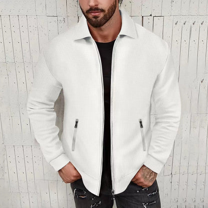 Herren Outdoor Jacke Doppelreißverschluss Strukturiert Modern