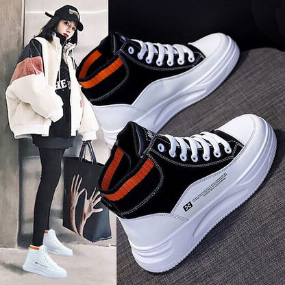 Damen Sneaker Hochtop Weich Bequem Modern Damen Schuhe