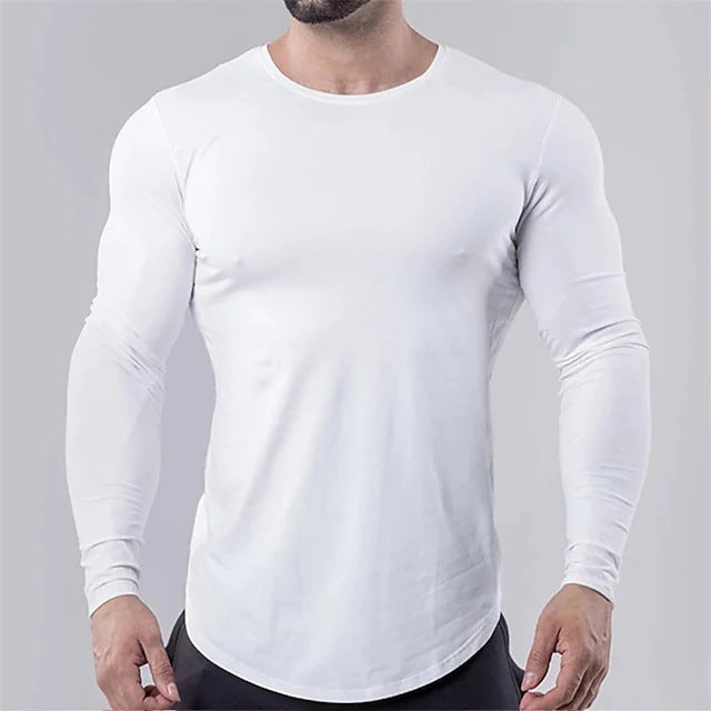 Herren Fitnessshirt Langarm Funktionsshirt Sportlich - BerlinGlamour