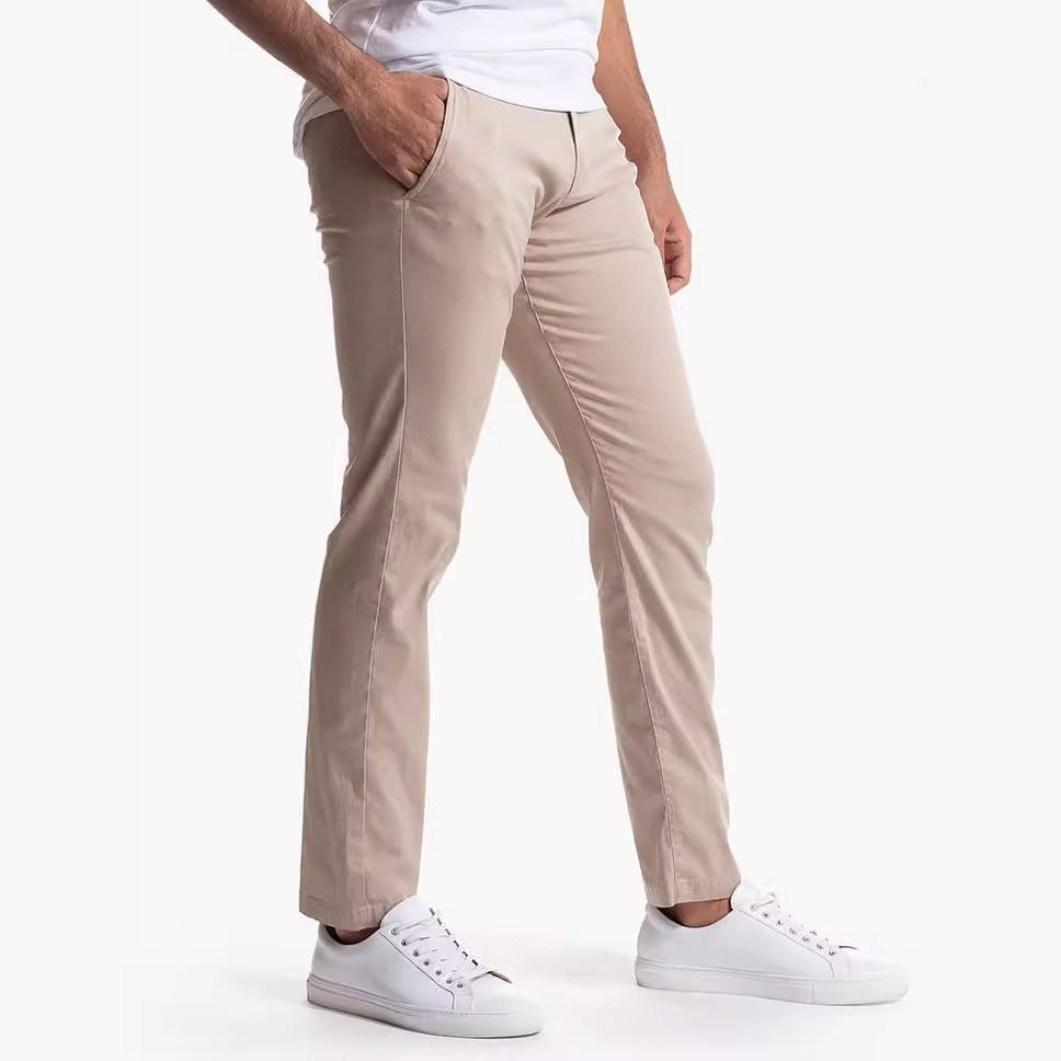 Herren Chinohose Schmal Elegant Mit Elastischem Bund - BerlinGlamour
