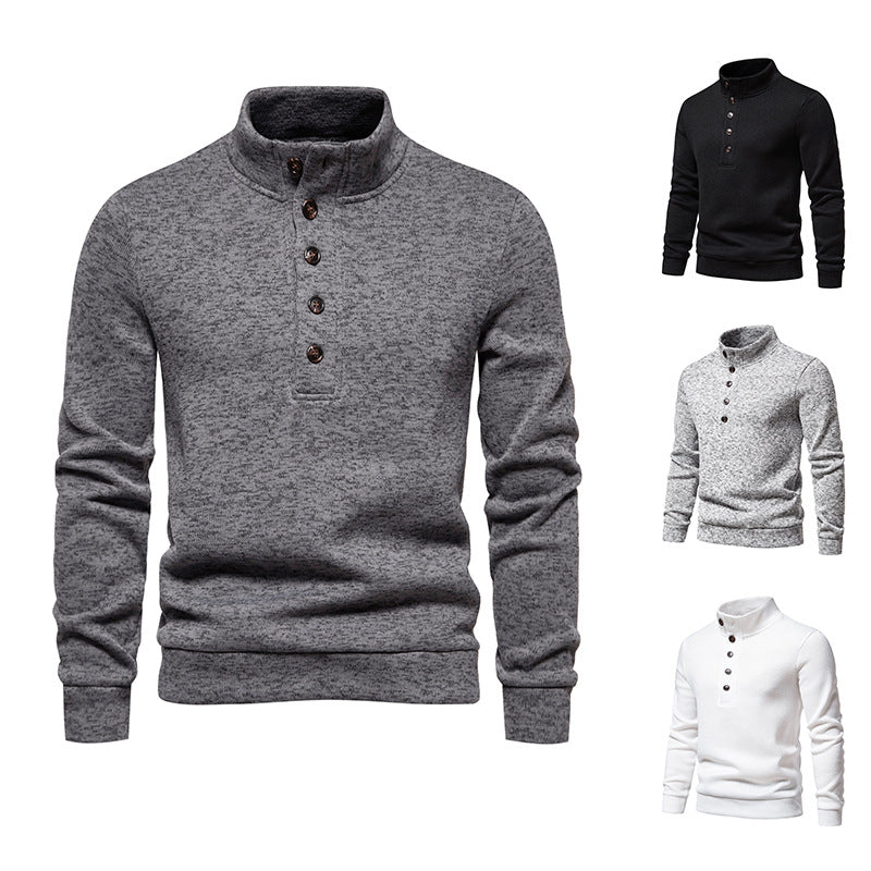 Herren Pullover Stehkragen Weich Gemütlich Winter