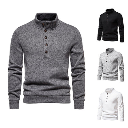 Herren Pullover Stehkragen Weich Gemütlich Winter