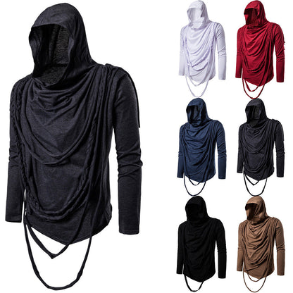 Herren Kapuzenshirt Asymmetrisch Modern mit Dekoration