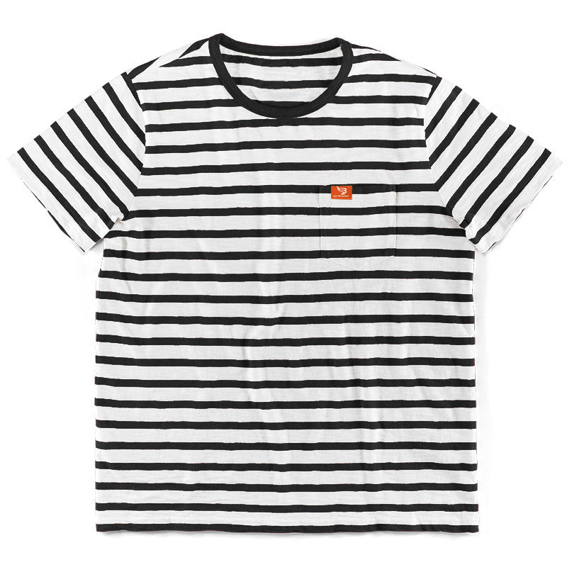 Herren T-Shirt mit Brusttasche Modern Gemustert