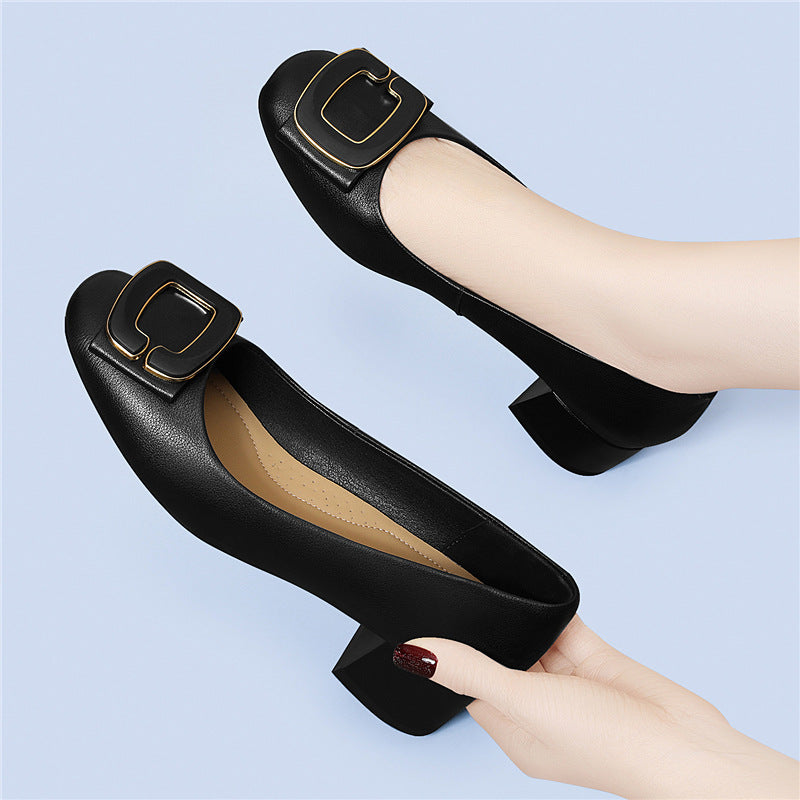 Damen Ballerinas Elegant Schnallen Detail Schuhe Modisch