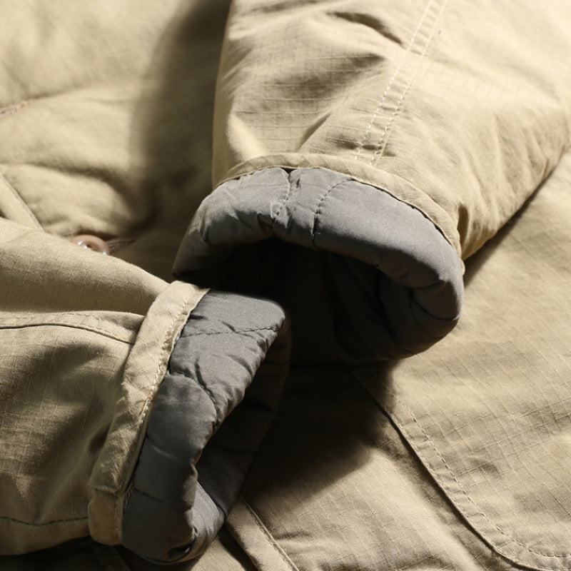 Herren Steppjacke Warm mit Kragen und Weichem Innenfutter