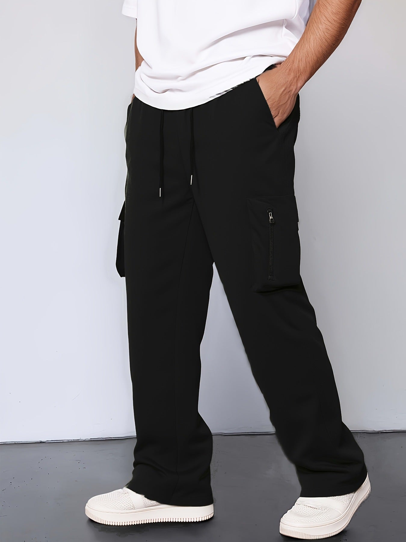 Herren Cargo-Hose Funktionale Taschen Verstellbar Baumwolle
