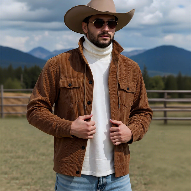 Herren Strickjacke Lässig Modern mit Brusttaschen