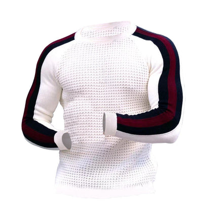 Herren Strickpullover Modern mit Kontraststreifen Trendig