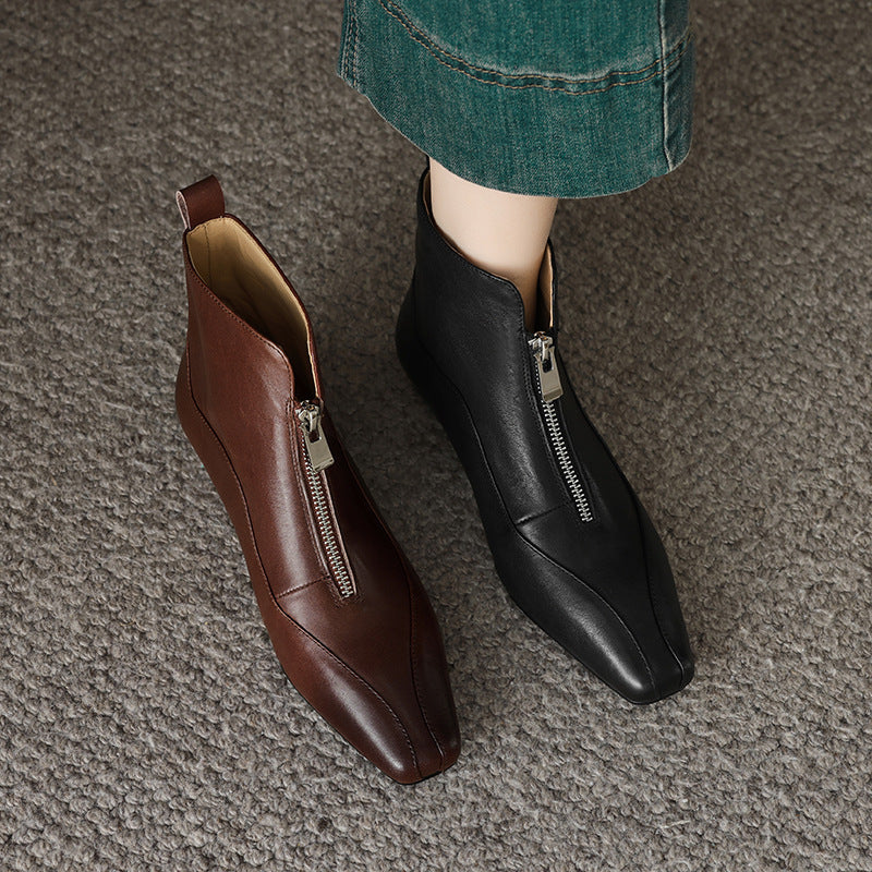 Damen Stiefeletten Elegant Reißverschluss Komfort Schuhe - BerlinGlamour