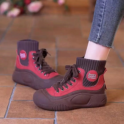 Damen Sneaker Sportlich High-Top Flexibel Rutschfest