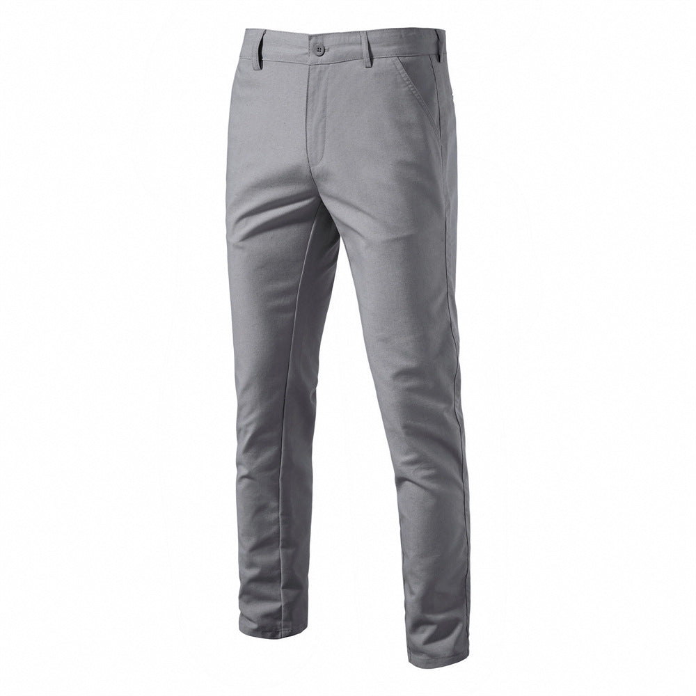 Herren Chino Hose Bequem Elastisch Slim Fit