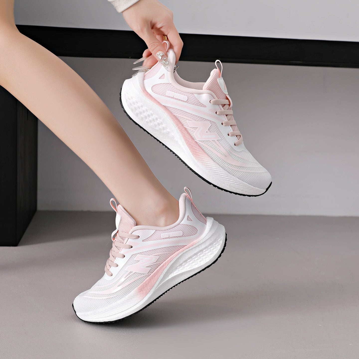 Damen Laufschuhe Atmungsaktiv Mesh Leicht Gepolstert
