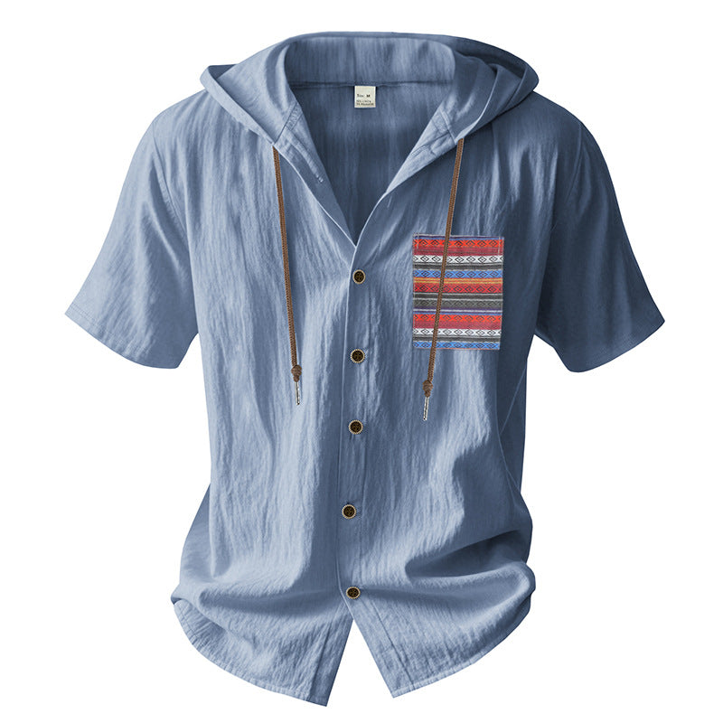 Herren Hemd mit Kapuze Bunt Farben Berlin Style