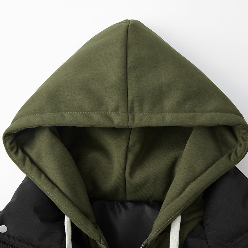 Herren Winterjacke Isoliert Pufferjacke Kapuze Verstellbar