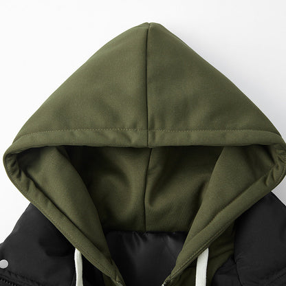 Herren Winterjacke Isoliert Pufferjacke Kapuze Verstellbar