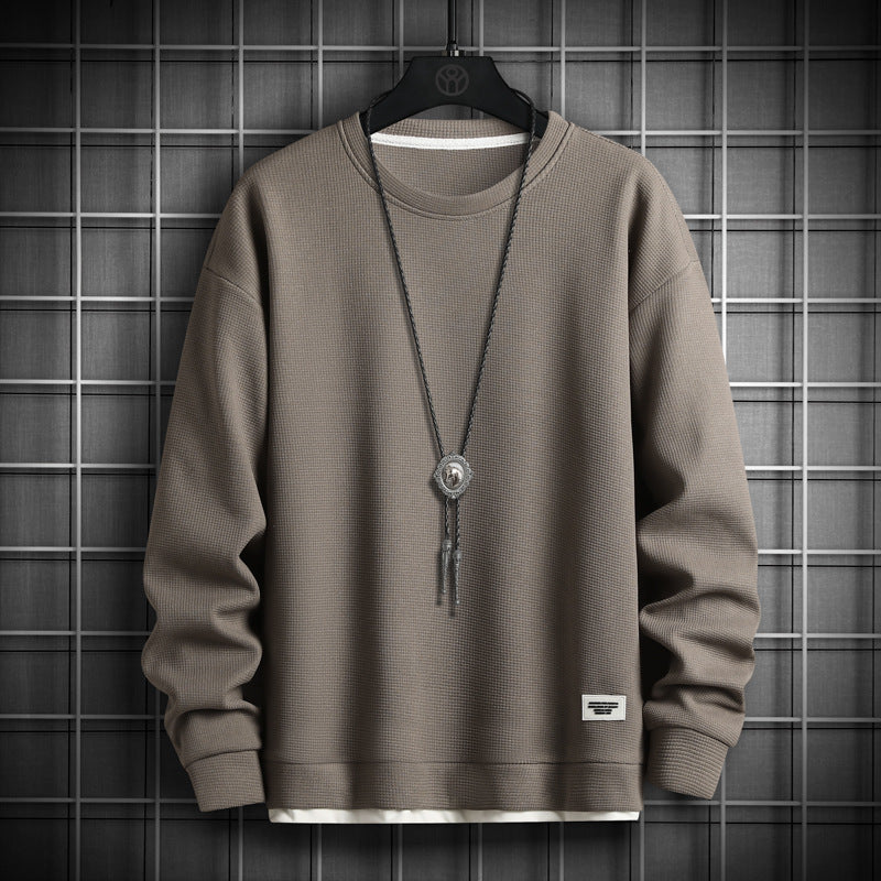 Herren Sweatshirt Modern Lässig Strukturiert Grau