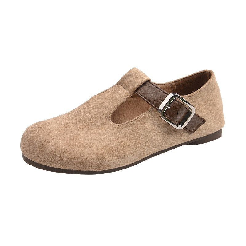Damen Mokassins Bequem Modisch Riemen Schuhe