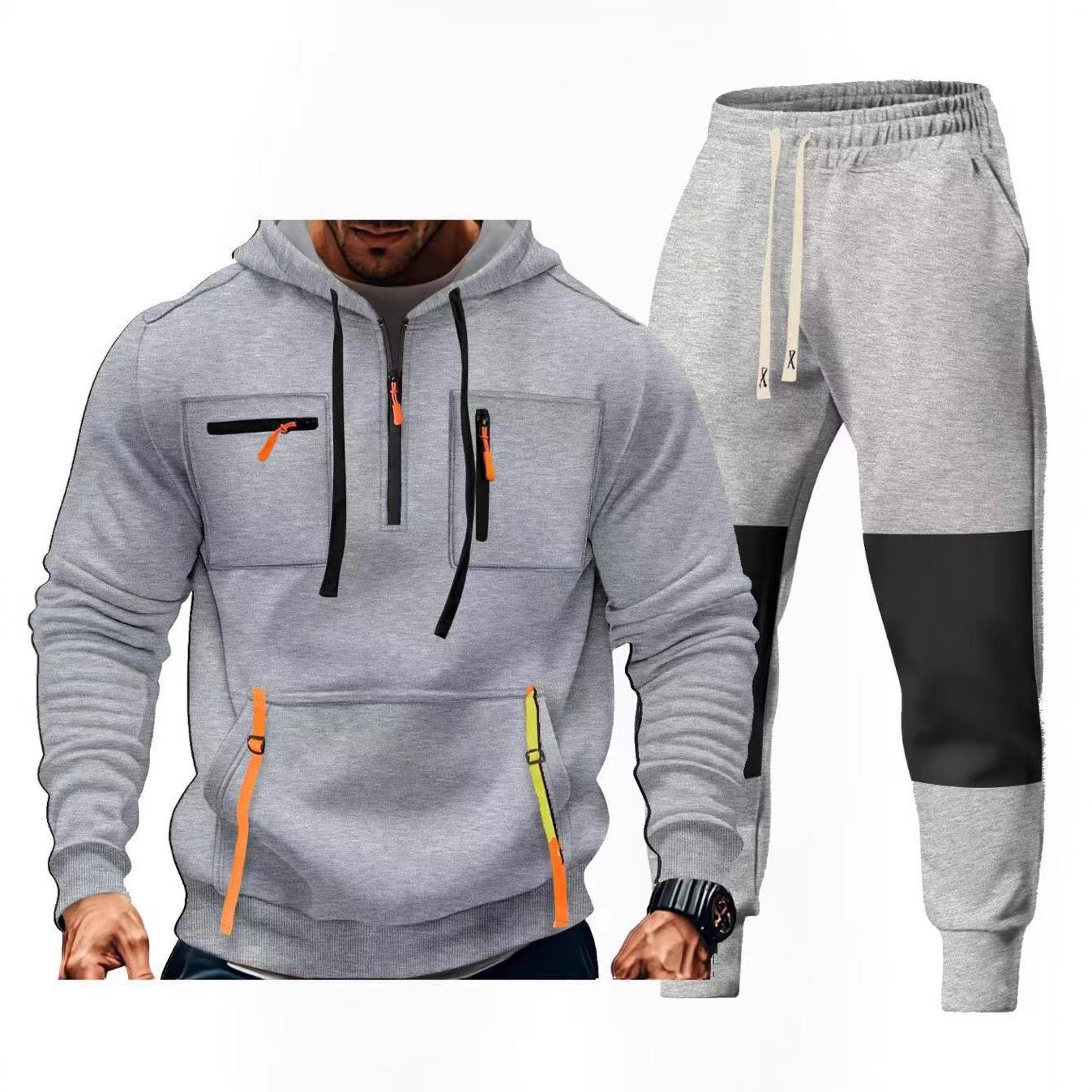 Herren Sportbekleidungsset Funktionstaschen Sportlich Modern