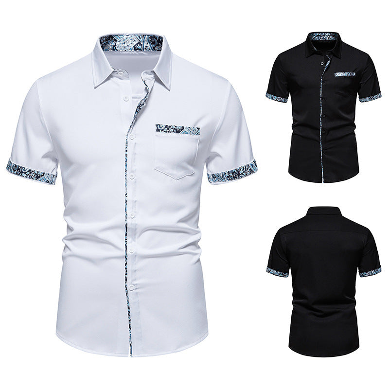 Herren Hemd Modern mit Kragen und Dekorationen Elegant