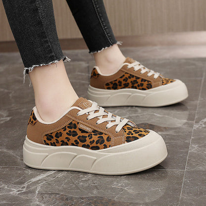 Damen Sneaker Animalprint Bequem Sportlich