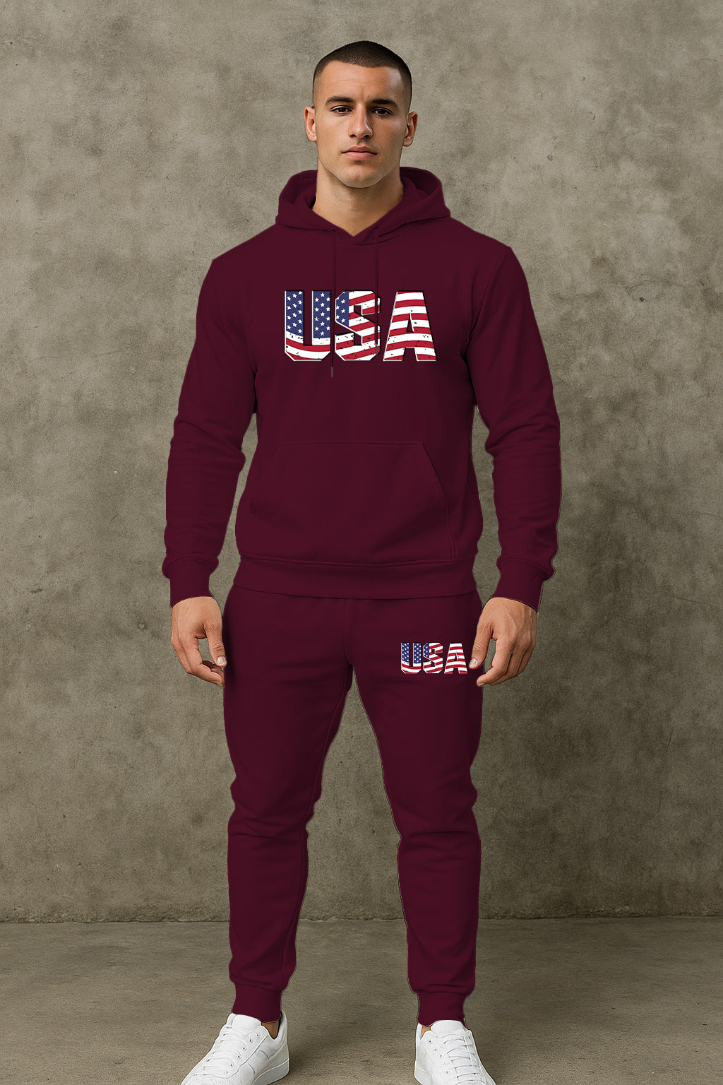 Herren Hoodie und Jogginghose Set Modisch Sportlich