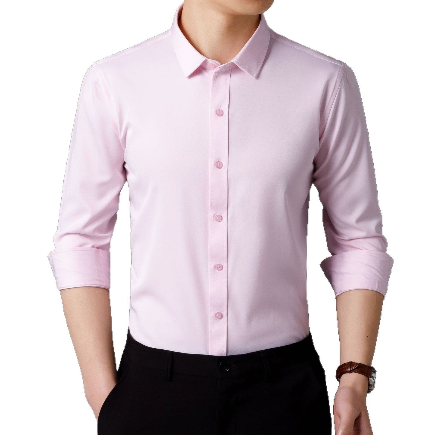 Herren Langarmhemd Slim Fit Baumwolle Berlin Style
