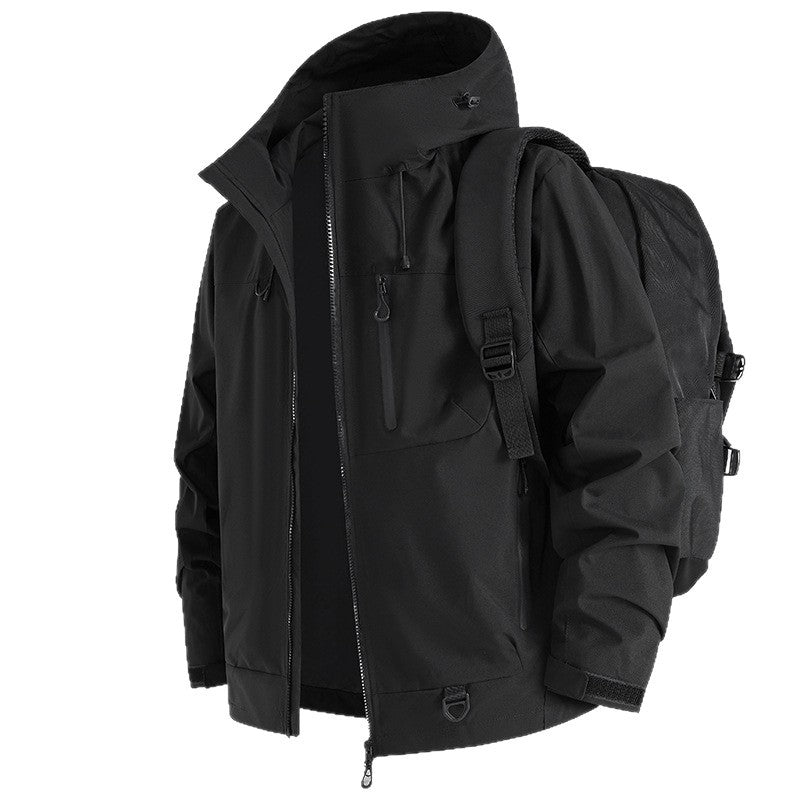 Herren Outdoor-Jacke Wasserdicht Funktionsjacke mit Kapuze