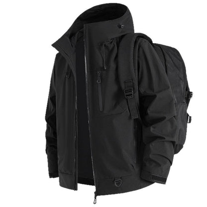 Herren Outdoor-Jacke Wasserdicht Funktionsjacke mit Kapuze