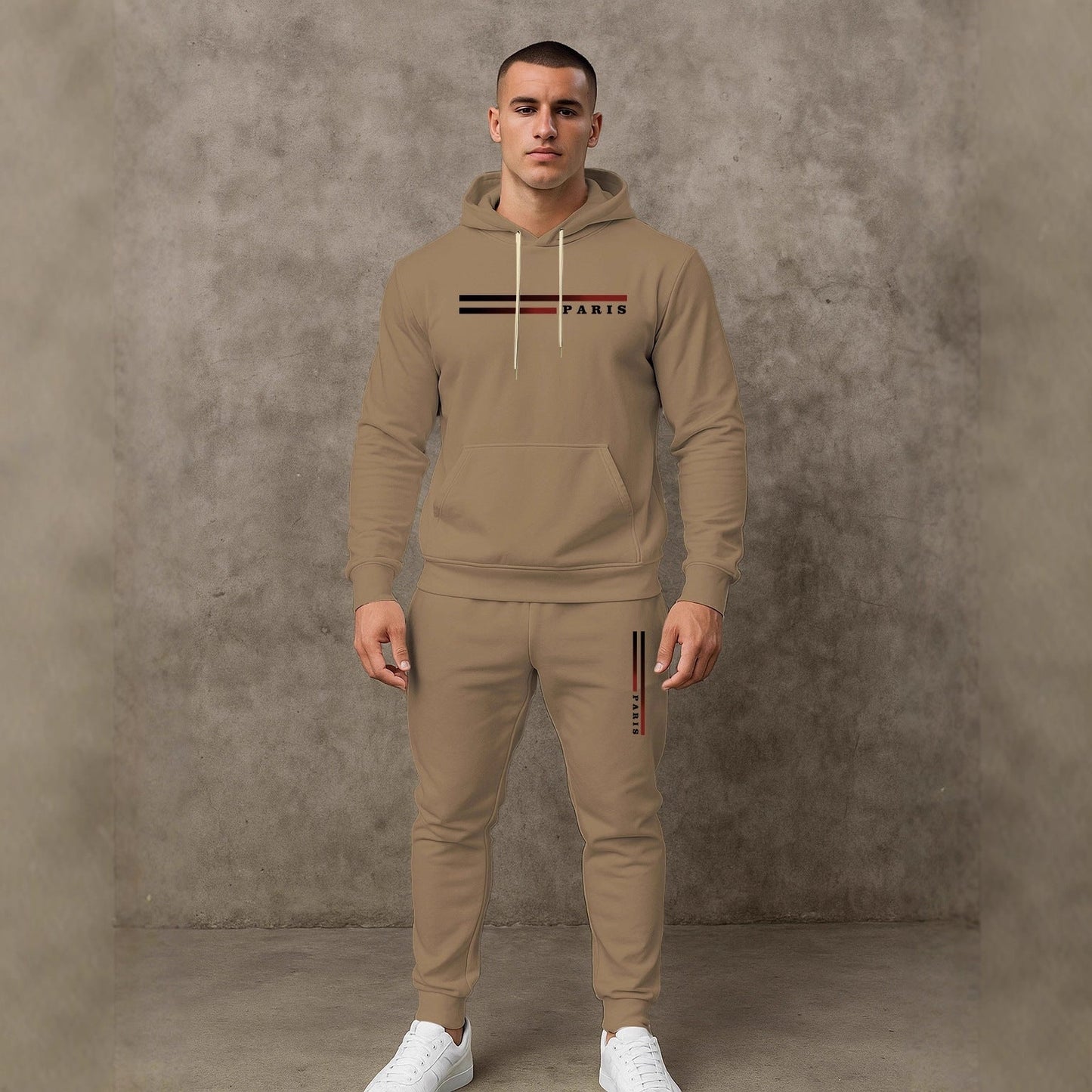 Herren Sportanzug Jogginganzug Mit Taschen Funktionell Modern - BerlinGlamour