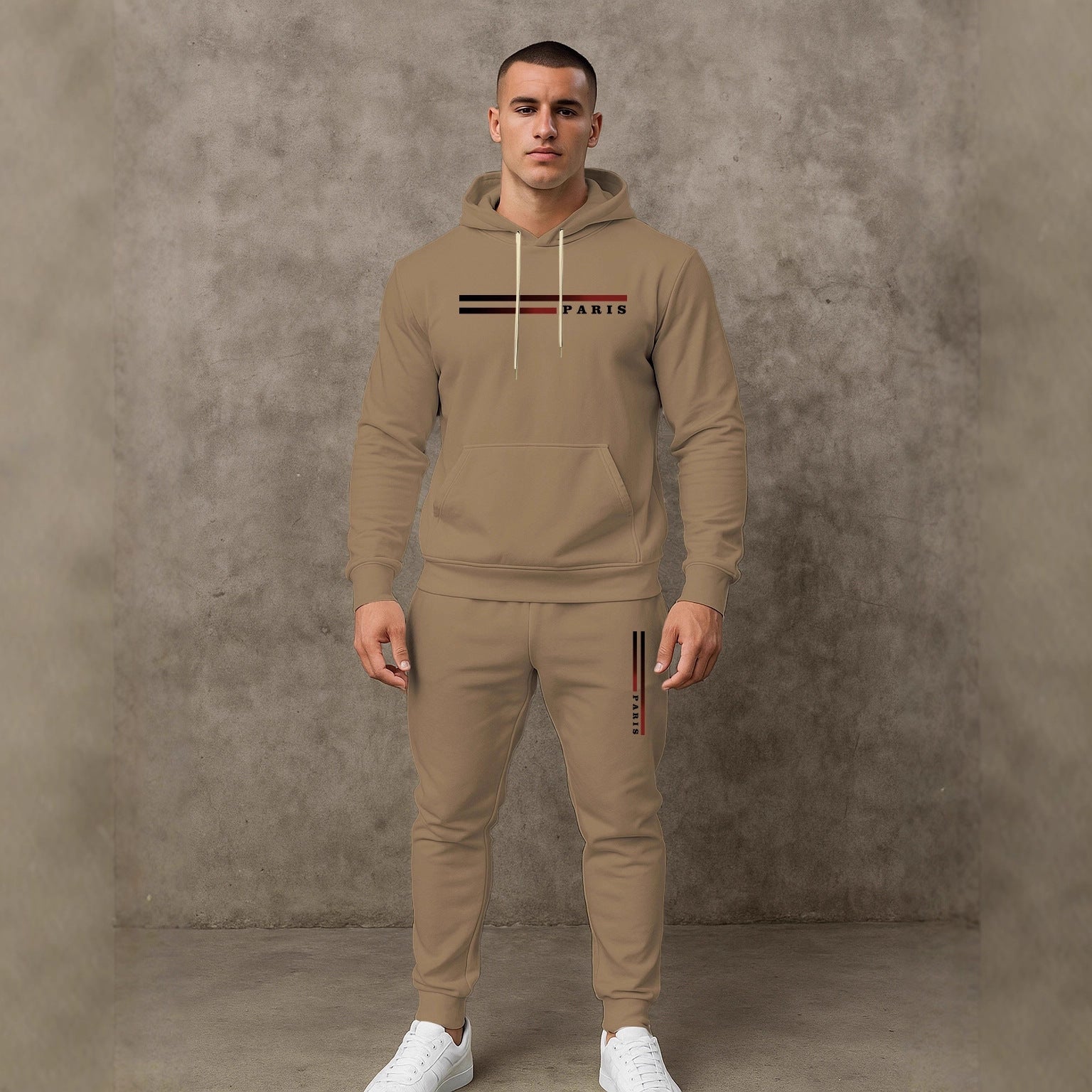 Herren Sportanzug Jogginganzug Mit Taschen Funktionell Modern - BerlinGlamour
