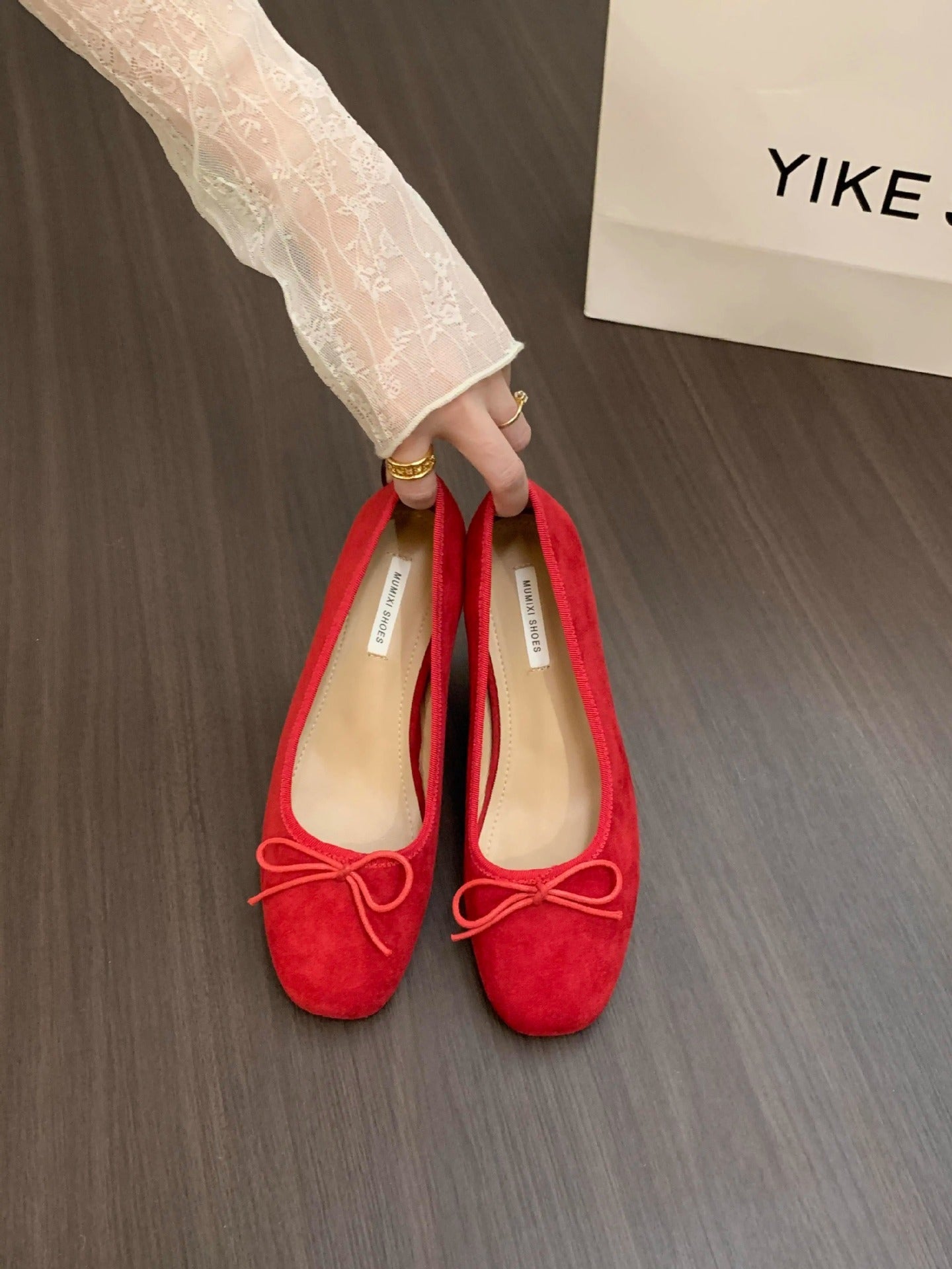 Damen Mokassins mit Schleifen Damen Schuhe Elegante Mode