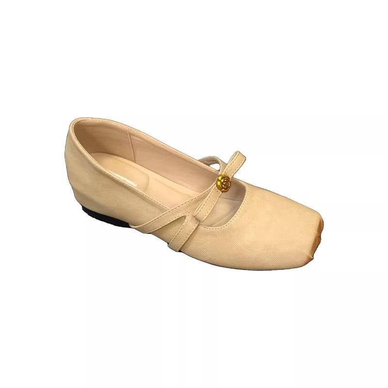 Damen Ballerinas Elegant Verstellbar mit Blüten Detail