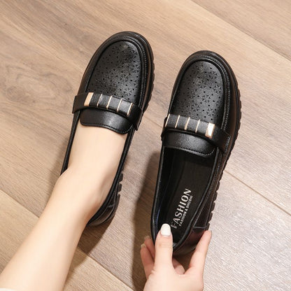 Damen Slipper Bequem Elegant mit Riemen und Cutouts