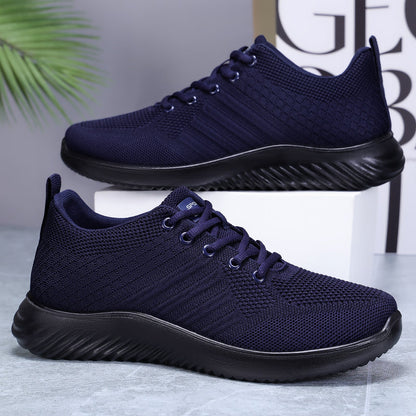 Damen Laufschuhe Sportlich Atmungsaktiv Netz Obermaterial Schwarz