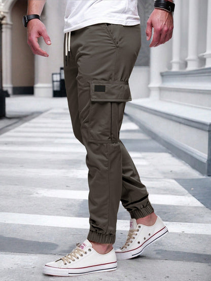 Herren Cargo-Hose Elastisch Bequem Vieltaschen