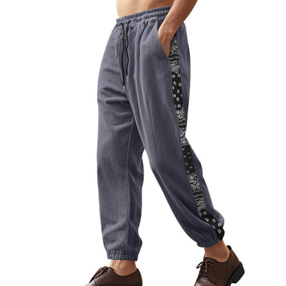 Herren Freizeithose Elastisch mit Bandana-Print