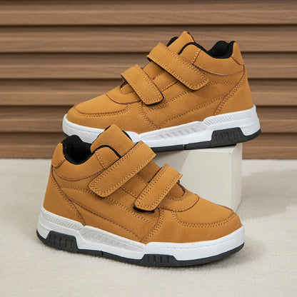 Damen Sneaker Sportlich High-Top Klettverschluss Schwarz - BerlinGlamour