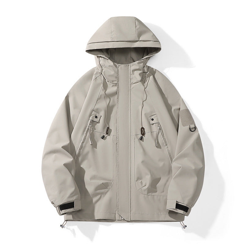 Herren Funktionsjacke Wetterfest mit Kapuze und Taschen