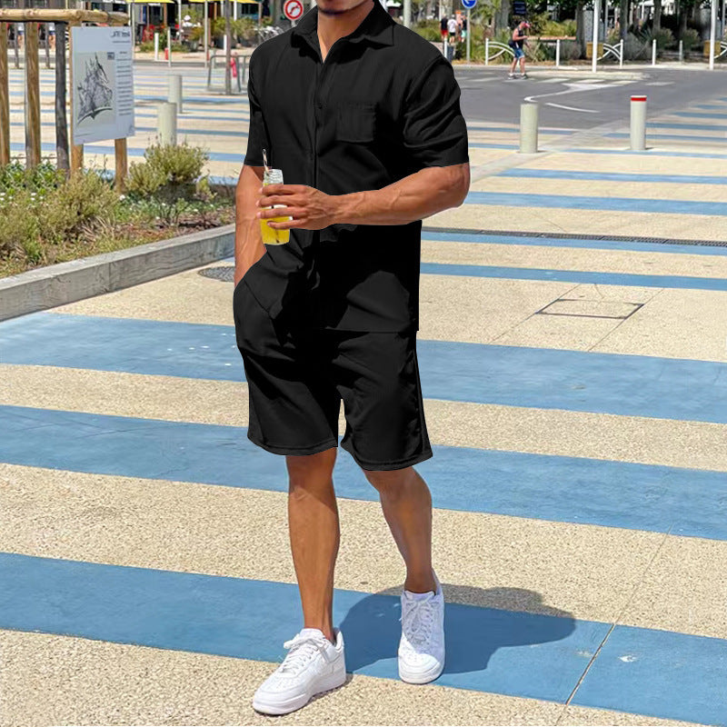 Herren Kurzoverall Lässig mit Taschen Sommer