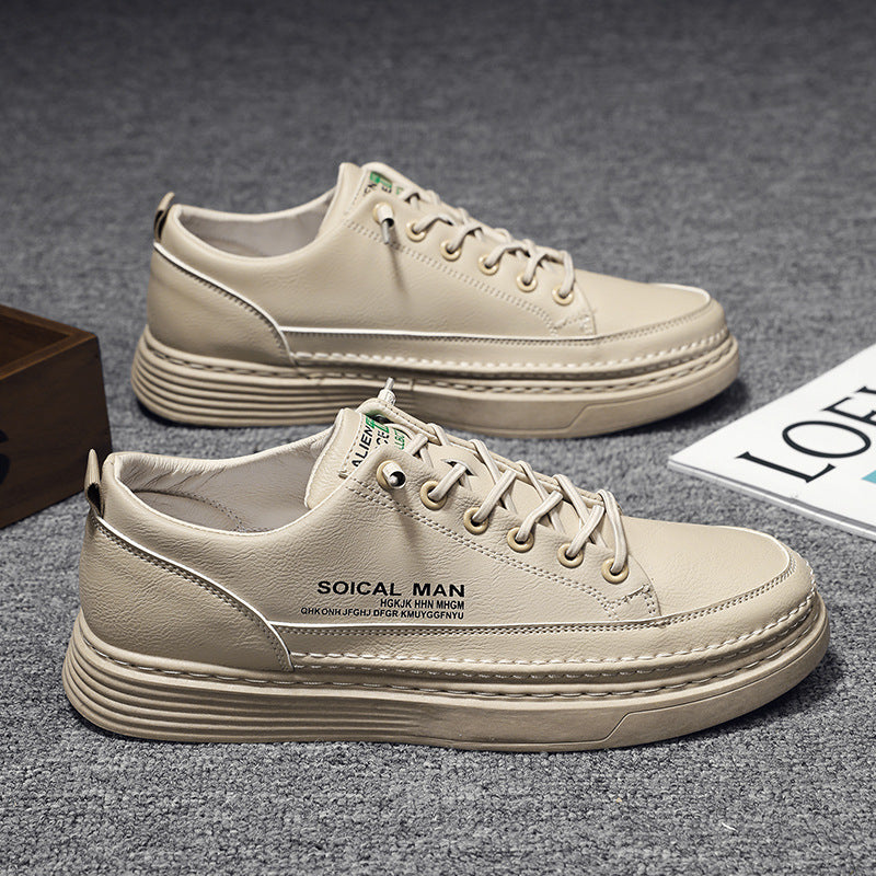 Herren Ledersneaker Lässig Weich Modern Design