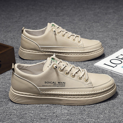 Herren Ledersneaker Lässig Weich Modern Design