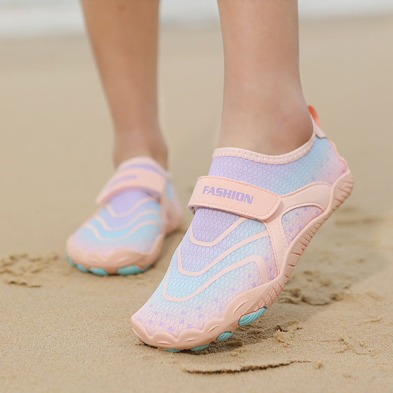 Damen Aquaschuhe Flexibel mit Klettverschluss und Rutschfester Sohle