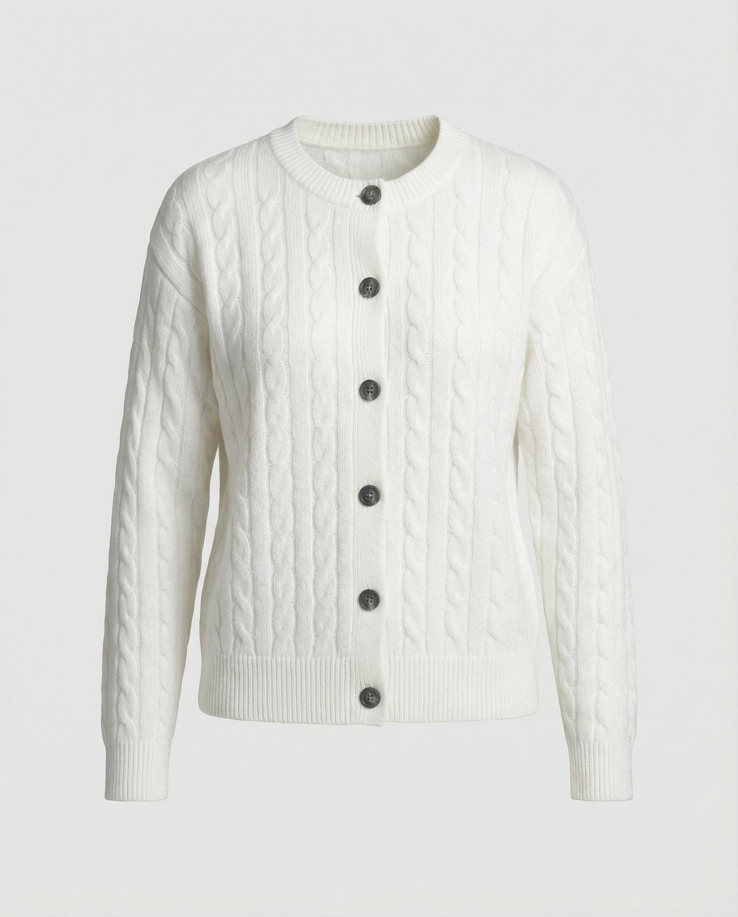 Damen Cardigan Grobstrick Zopfmuster Modern