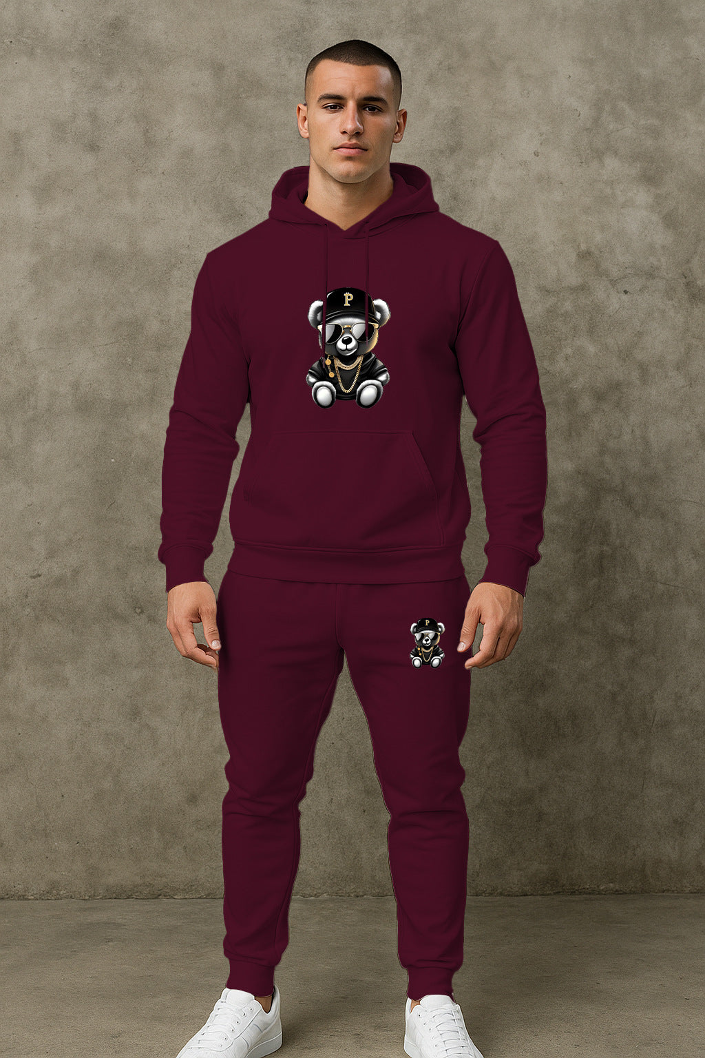Herren Hoodie Set Streetwear Style Schwarz
