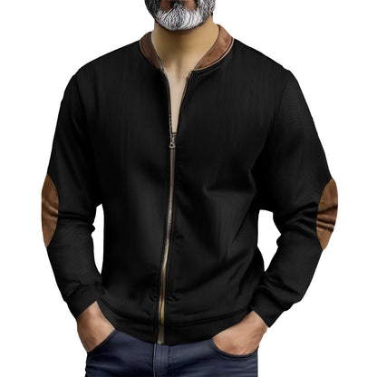 Herren Lederjacke Sportlich Modern mit Akzenten