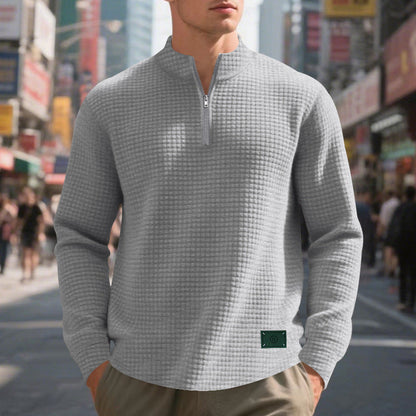 Herren Pullover Modern Halb Reißverschluss Casual