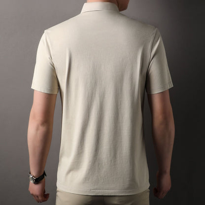 Herren Poloshirt Baumwoll mit Brusttasche Modern Slimfit