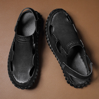 Damen Leder-Sandalen atmungsaktiv Rutschfest Sommer