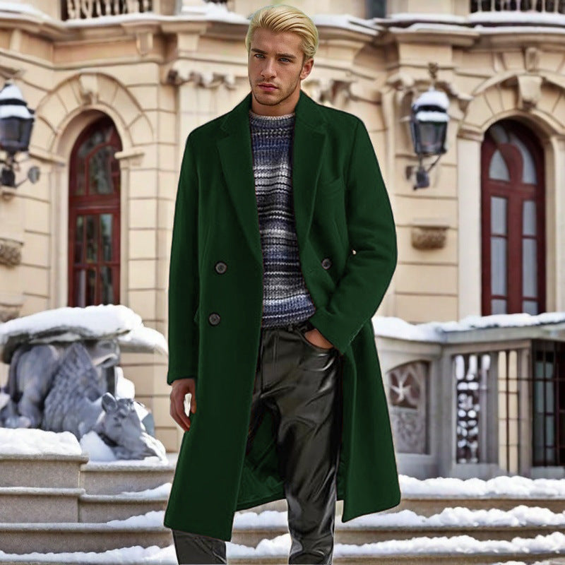 Herren Wollmantel Doppelreihig Elegant Modern
